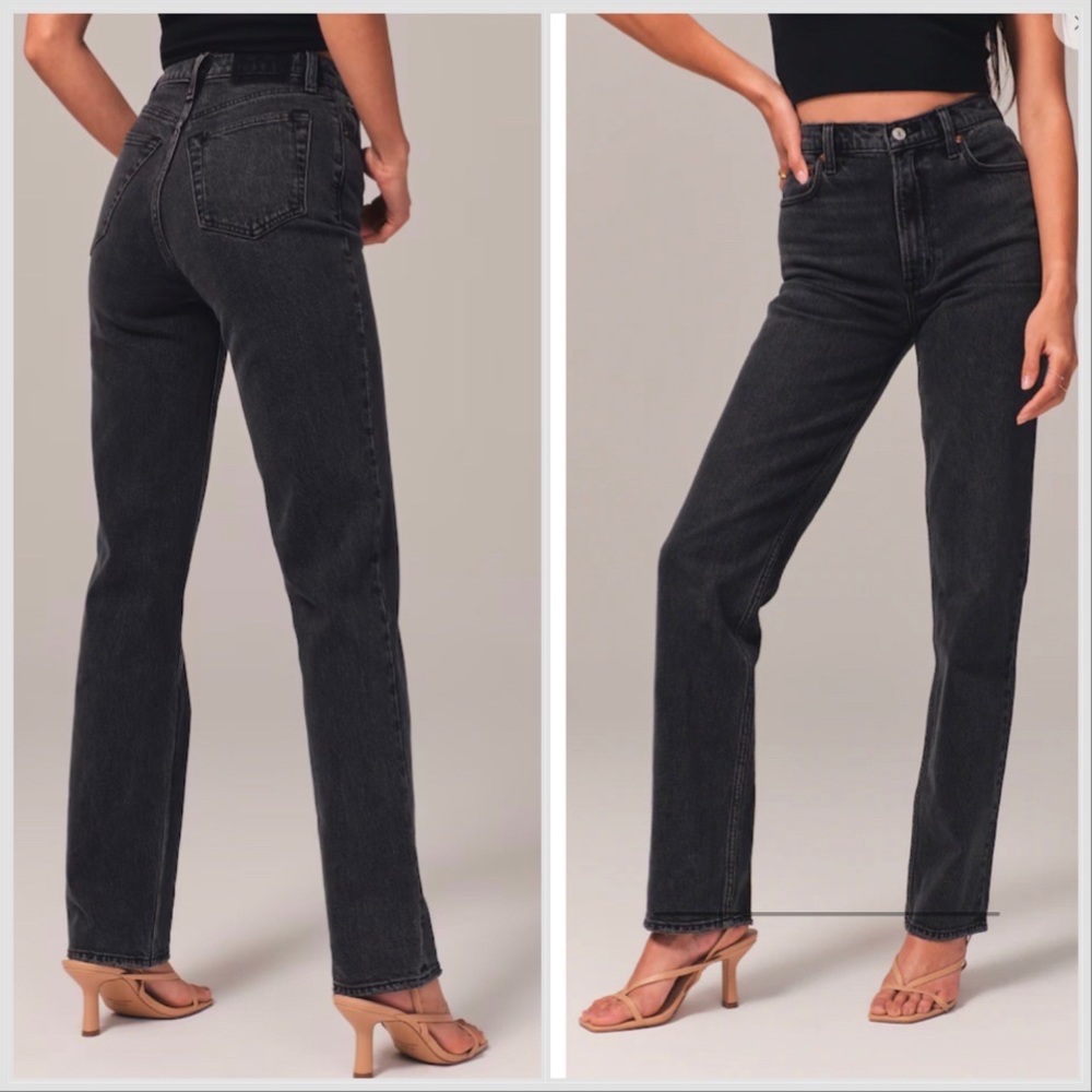 ABERCROMBIE & FITCH Curve Love 90s Straight Ultra High Rise Jeans
